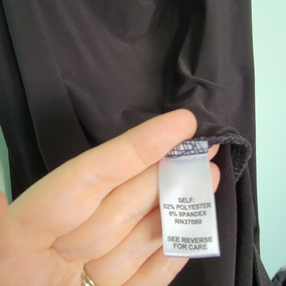 Cato Black Draped Neck Blouse Size XL - Picture 4 of 4